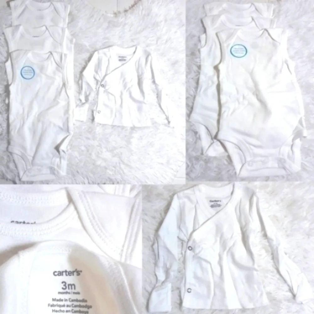 ☄Carter'sBaby One Piece, Long Sleeve Bundle- 3 Mos